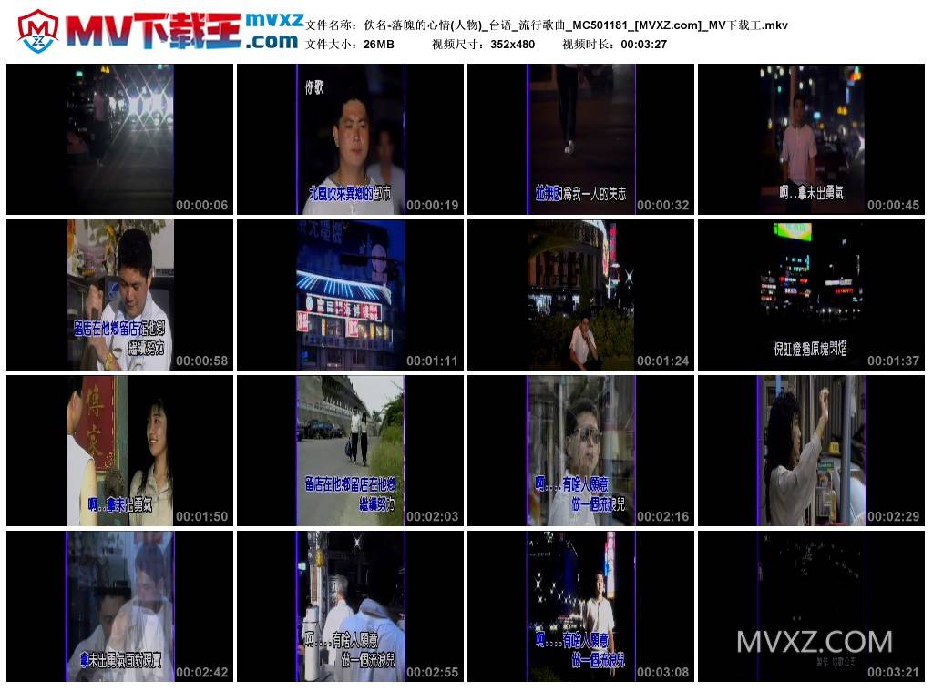 佚名-落魄的心情(人物)_台语_流行歌曲_MC501181